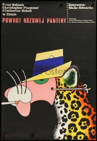 3j0211 RETURN OF THE PINK PANTHER Polish 26x38 1977 Peter Sellers, different Ziegler art, rare!