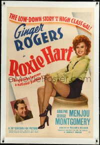 3j1108 ROXIE HART linen 1sh 1942 sexy criminal Ginger Rogers showing her legs, from Chicago!