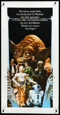 3j0822 RETURN OF THE JEDI group of 5 linen 16x34 German special posters 1983 different images, rare!
