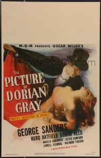 3j0089 PICTURE OF DORIAN GRAY WC 1945 art of George Sanders & Donna Reed, Oscar Wilde, ultra rare!