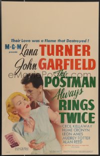 3j0090 POSTMAN ALWAYS RINGS TWICE WC 1946 John Garfield, Lana Turner, James M. Cain, very rare!