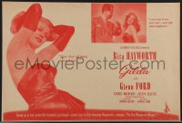 3j0201 GILDA 12x17 herald 1948 3 images of Rita Hayworth in sheath dress, Glenn Ford, ultra rare!