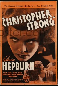 3j0034 CHRISTOPHER STRONG pressbook 1933 Katharine Hepburn, Colin Clive, Dorothy Arzner, ultra rare!