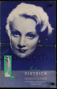 3j0050 SONG OF SONGS pressbook 1933 Marlene Dietrich, Brian Aherne, Rouben Mamoulian, ultra rare!