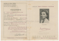 3j0320 CASABLANCA Spanish herald 1946 designed to look like Ingrid Bergman's passport, very rare!