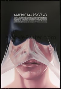 3k0060 AMERICAN PSYCHO #15/220 24x36 art print 2019 Mondo, creepy close-up art by Jack Hughes!