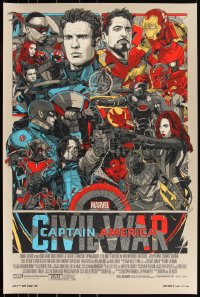 3k0272 CAPTAIN AMERICA: CIVIL WAR #616/750 24x36 art print 2017 Mondo, Tyler Stout, regular edition!