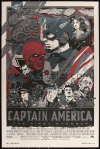 3k0277 CAPTAIN AMERICA: THE FIRST AVENGER #99/220 24x36 art print 2011 Mondo, Stout, variant ed.!