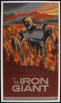 3k1482 IRON GIANT #21/425 21x36 art print 2012 Mondo, art by Laurent Durieux, first edition!