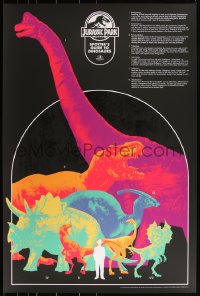 3k0775 JURASSIC PARK signed #16/275 24x36 art print 2016 by Matt Taylor, Mondo, colorful dinos!