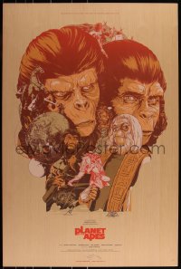 3k0004 PLANET OF THE APES #47/70 24x36 art print 2011 Mondo, art by Martin Ansin, wood edition!