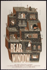 3k1002 REAR WINDOW #16/110 24x36 art print 2014 Mondo, art by Adam Simpson, variant edition!