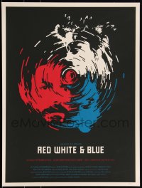 3k2147 RED WHITE & BLUE #3/50 18x24 art print 2010 Mondo, wild cast art by Sawdust!