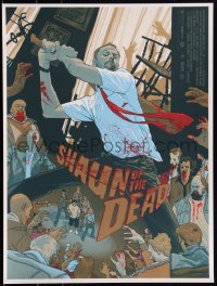 3k2186 SHAUN OF THE DEAD #16/300 18x24 art print 2017 Mondo, zombies by Rich Kelly, first edition!