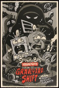 3k1116 SPONGEBOB SQUAREPANTS #16/100 24x36 art print 2016 Mondo, Graveyard Shift, variant edition!
