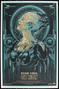 3k1129 STAR TREK: FIRST CONTACT #1/80 24x36 art print 2010 Mondo, Ken Taylor, GID edition!