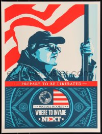 3k2304 WHERE TO INVADE NEXT #16/245 18x24 art print 2016 Mondo, Michael Moore by Shepard Fairey!