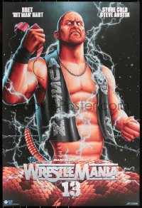 3k1318 WWE #16/200 24x36 art print 2021 Wrestlemania 13: Austin vs. Hart, regular edition!