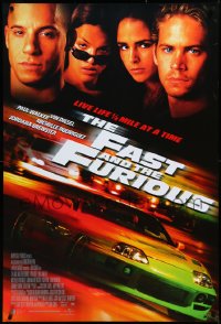 3m0815 FAST & THE FURIOUS DS int'l 1sh 2001 Vin Diesel, Paul Walker, Michelle Rodriguez, car racing!