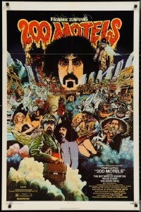 3p0625 200 MOTELS 1sh 1971 directed by Frank Zappa, rock 'n' roll, wild McMacken artwork!