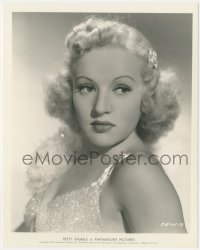 3p1870 BETTY GRABLE 8x10 key book still 1937 sexy head & shoulders close up wearing sparkling dress!