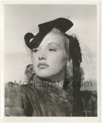 3p1872 BETTY GRABLE 8x10.25 still 1939 head & shoulders portrait in fur & veiled hat by Bachrach!