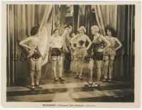 3p1891 BROADWAY 7.75x10.25 still 1929 Evelyn Brent & Tryon watch two showgirls in confrontation!