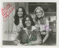 3p1907 CHARLIE'S ANGELS signed 8x10 REPRO photo 1980s by Jaclyn Smith, Kate Jackson, AND Cheryl Ladd!