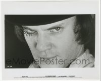 3p1915 CLOCKWORK ORANGE 8.25x10 still 1972 Kubrick classic, best super close up of Malcolm McDowell!