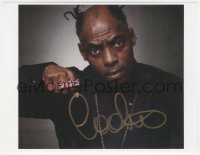 3p1919 COOLIO signed color 8.5x11 REPRO photo 2000s c/u of the hip hop star wearing his PIMP ring!