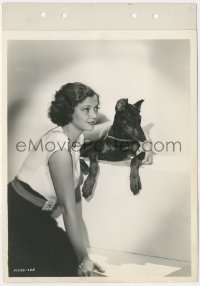 3p2178 SYLVIA SIDNEY 7.75x11 keybook still 1932 the beautiful star with her Doberman pincer dog!