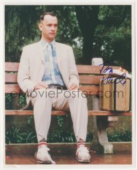 3p2198 TOM HANKS signed color 8x10 REPRO photo 2000s best image sitting on bench in Forrest Gump!