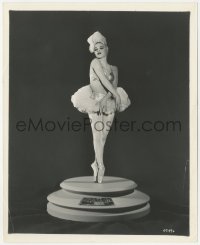 3p2215 VERA ZORINA 8.25x10 still 1930s the beautiful German ballerina posing on massive pedestal!