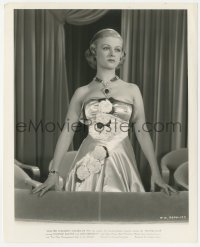 3p2218 VOGUES OF 1938 8.25x10 still 1937 pretty Joan Bennett in sexy strapless satin evening gown!