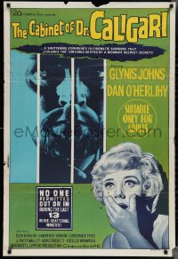 3p0445 CABINET OF CALIGARI Aust 1sh 1962 Bloch, a shattering experience, different & ultra rare!