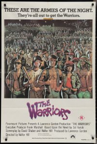 3p0478 WARRIORS Aust 1sh 1979 Walter Hill, Jarvis artwork of the armies of the night!