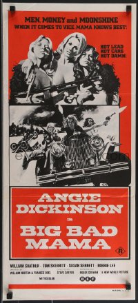 3p0488 BIG BAD MAMA Aust daybill 1974 great John Solie art of sexy Angie Dickinson, female criminals w/guns!