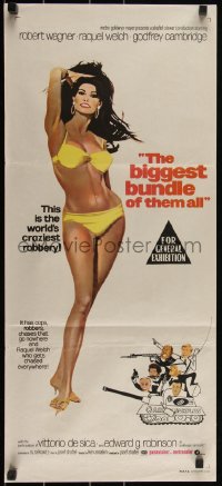 3p0489 BIGGEST BUNDLE OF THEM ALL Aust daybill 1968 Robert McGinnis art of sexy Raquel Welch in bikini!