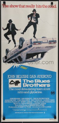 3p0492 BLUES BROTHERS Aust daybill 1980 John Belushi & Aykroyd, the show that really hits the road!