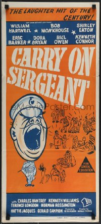 3p0499 CARRY ON SERGEANT Aust daybill 1959 wacky English military comedy, different art!