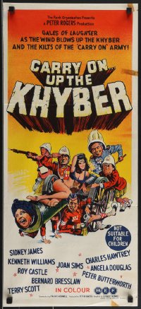 3p0501 CARRY ON UP THE KHYBER Aust daybill 1968 Sidney James, Kenneth Williams, English comedy!