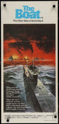 3p0514 DAS BOOT Aust daybill 1982 The Boat, Wolfgang Petersen German World War II submarine classic!