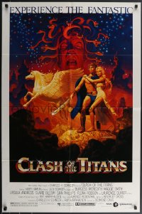 3p0677 CLASH OF THE TITANS 1sh 1981 Ray Harryhausen, fantasy art by Greg & Tim Hildebrandt!