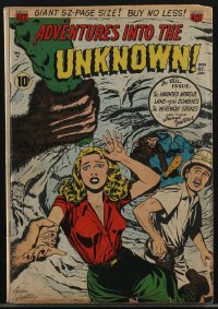 3p0137 ADVENTURES INTO THE UNKNOWN #14 comic book Dec-Jan 1950 cover art by Ogden Whitney, ACG!