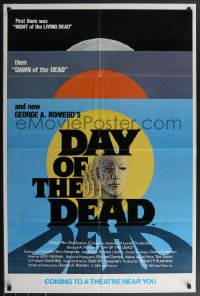 3p0684 DAY OF THE DEAD advance 1sh 1985 George Romero's Night of the Living Dead zombie horror sequel!
