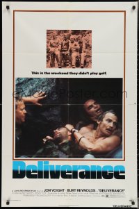 3p0690 DELIVERANCE 1sh 1972 Jon Voight, Burt Reynolds, Ned Beatty, John Boorman classic!
