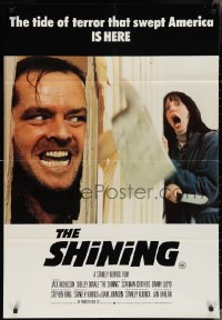 3p0908 SHINING English 1sh 1980 King & Stanley Kubrick horror masterpiece, crazy Jack Nicholson!