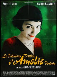 3p0107 AMELIE French 1p 2001 Jean-Pierre Jeunet, great close up of Audrey Tautou by Laurent Lufroy!