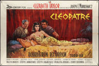 3p0105 CLEOPATRA French 2p 1963 Terpning art of Elizabeth Taylor, Richard Burton & Rex Harrison!