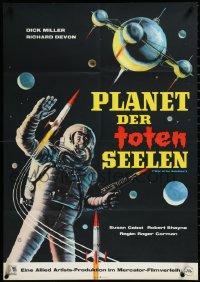 3p0311 WAR OF THE SATELLITES German 1963 the ultimate in scientific monsters, cool astronaut art!